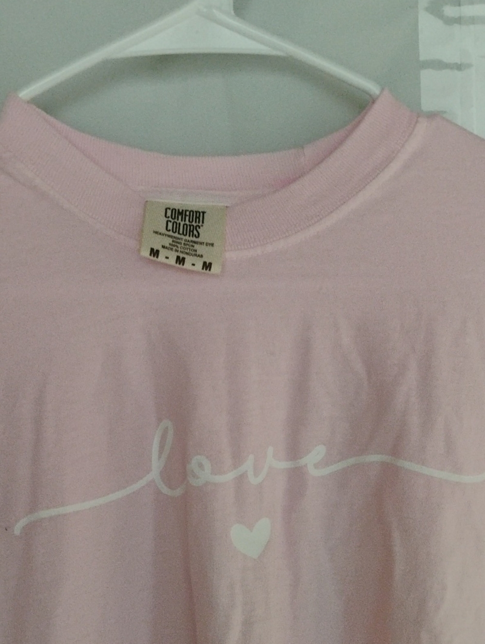 Comfort Colors Kids Light Pink 'Love' Graphic Tee  "Like New Condition"